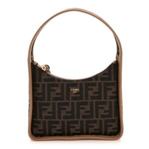 Fendi Fabric Jacquard Vitello Grace FF 1974 Mini Fendessence Shoulder Bag