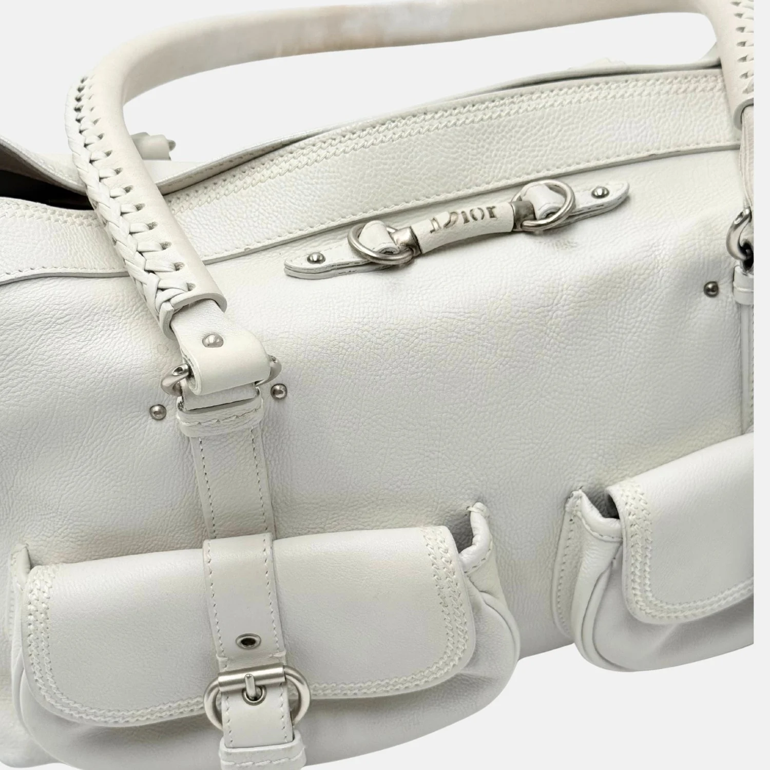 My Dior Satchel White Leather - Image 6