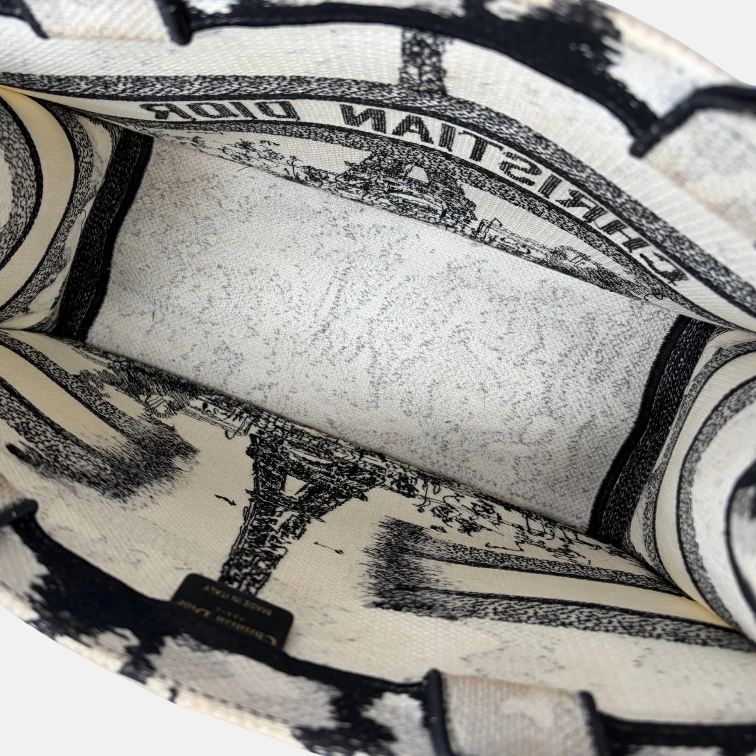 Book Tote Medium Paris Embroidered Canvas - Image 6