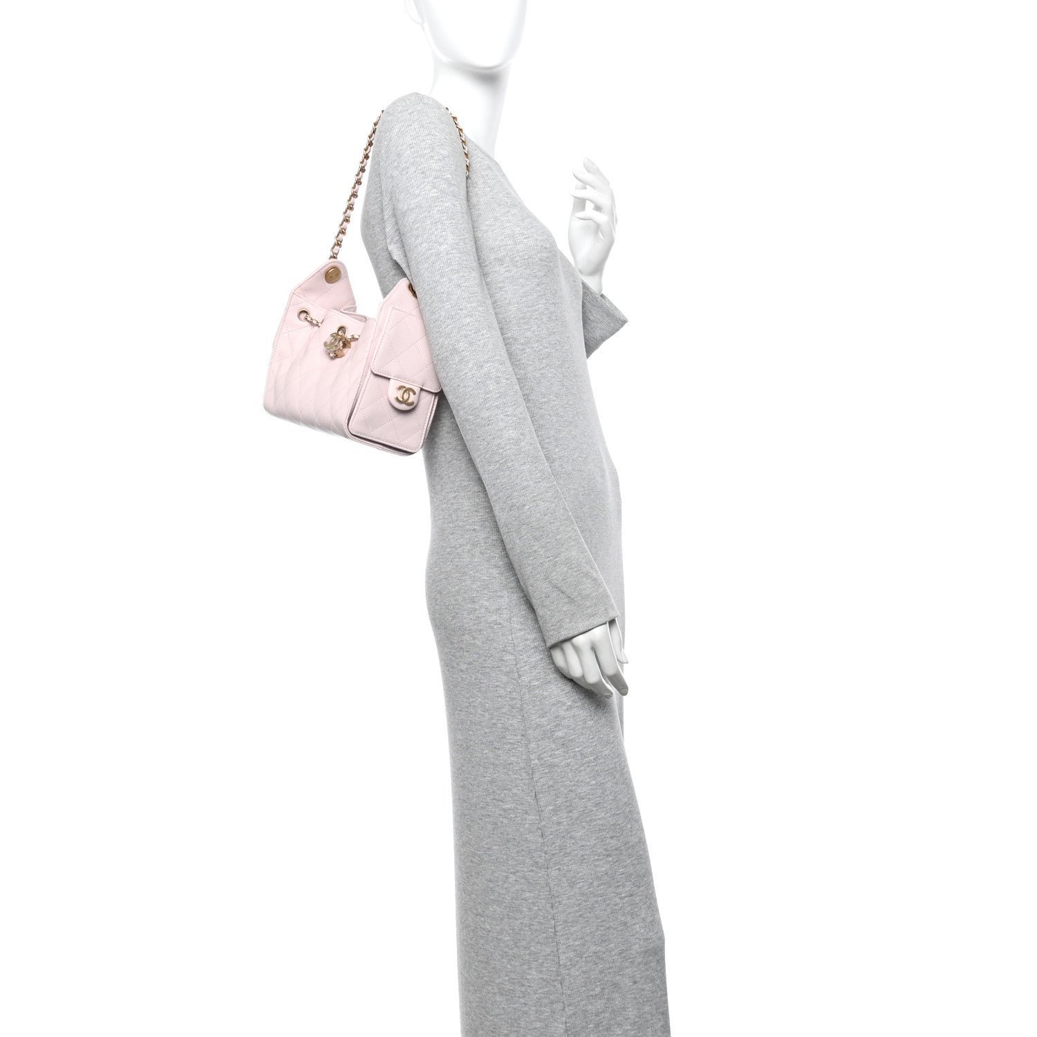 Caviar Quilted Mini Chanel 25 Handbag Light Pink - Image 2