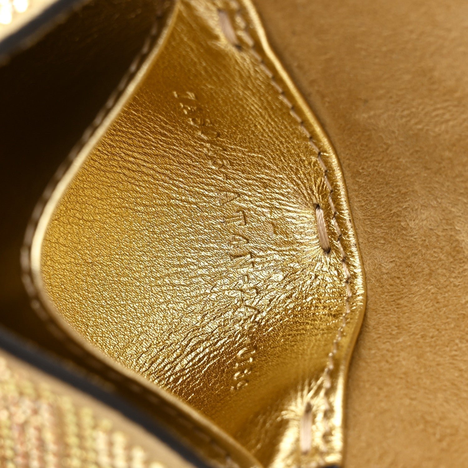 Fendi Crystal Vitello Laminato Nano Maxi Buckle Baguette Charm - Image 6