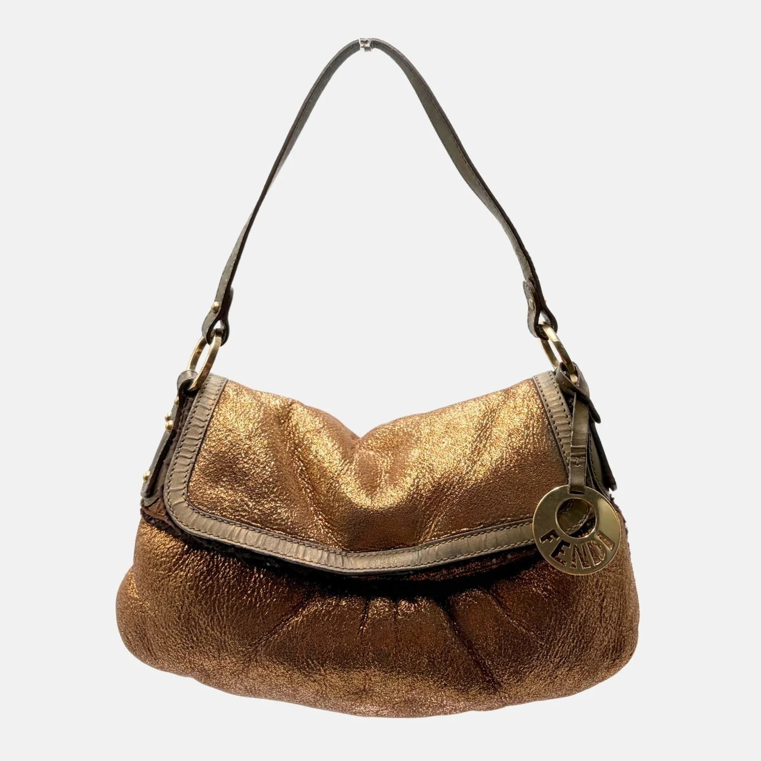 Chef Shoulder Bag Bronze Shearling