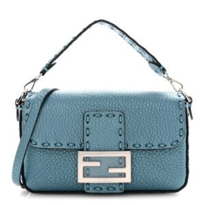 Mini Baguette Sellerissima Metallic Cuoio Roma & Tape Stitch