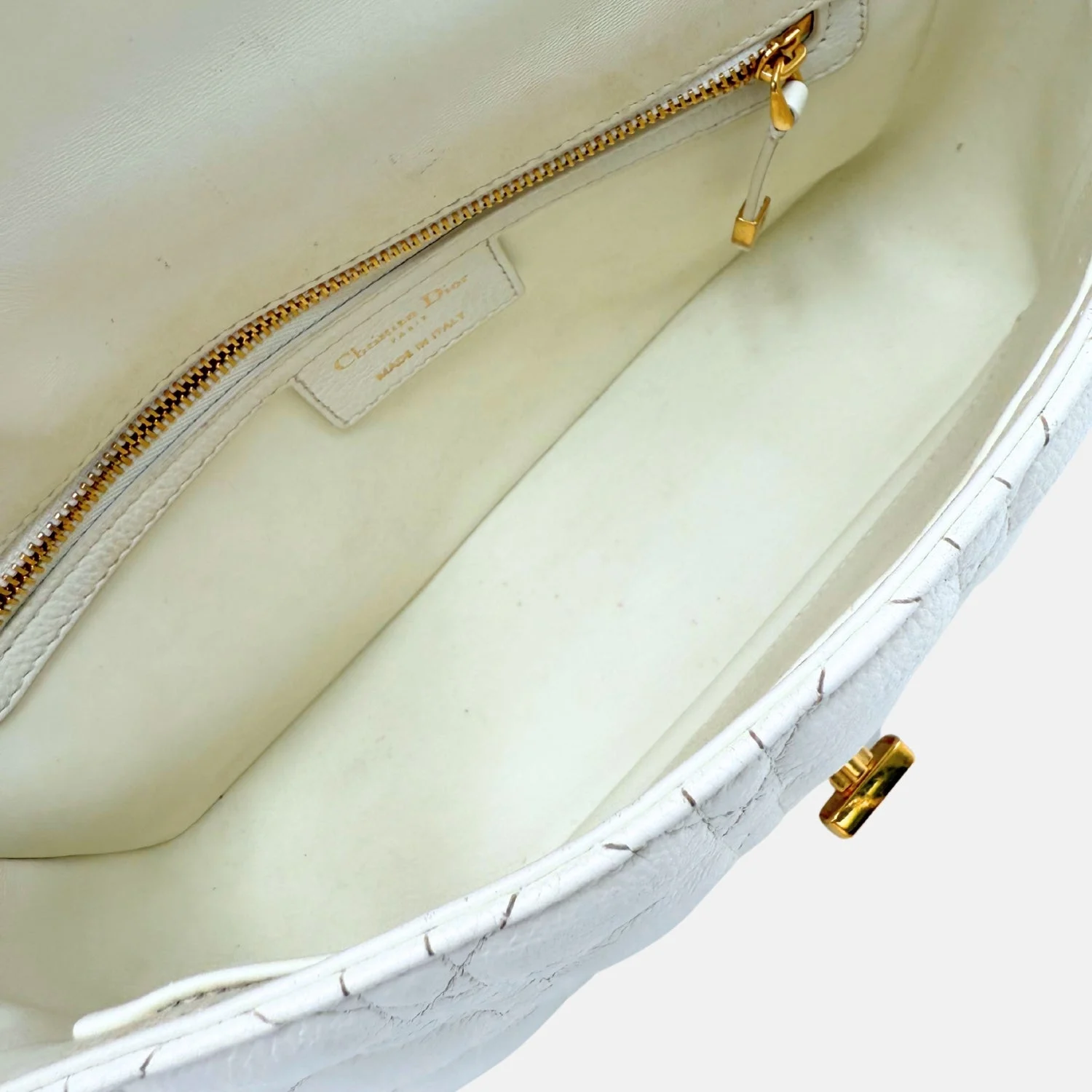 Caro Bag Ivory Lambskin Cannage Large - Image 7