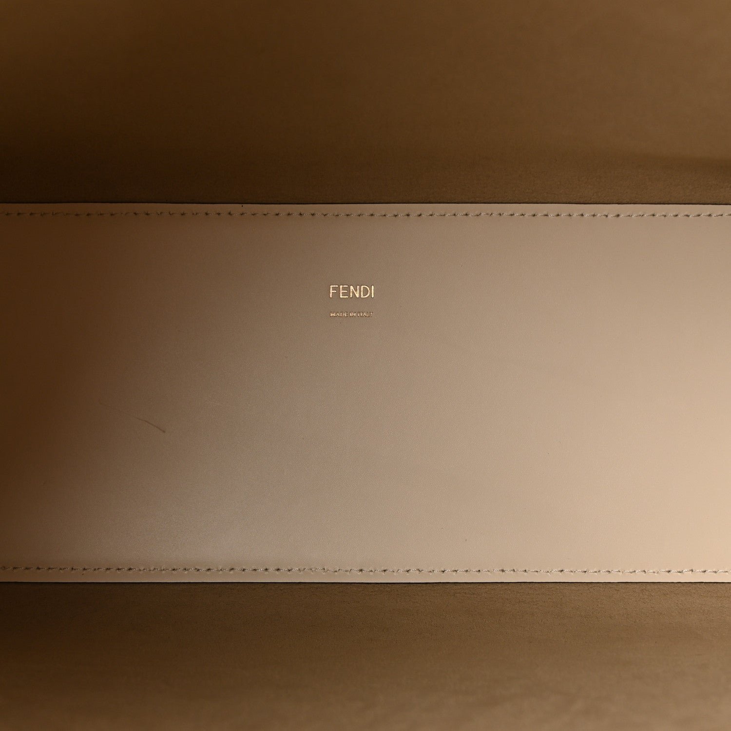 Fendi Vitello King Plexiglass Logo Embossed Medium Fendi Sunshine Shopper Tote - Image 5