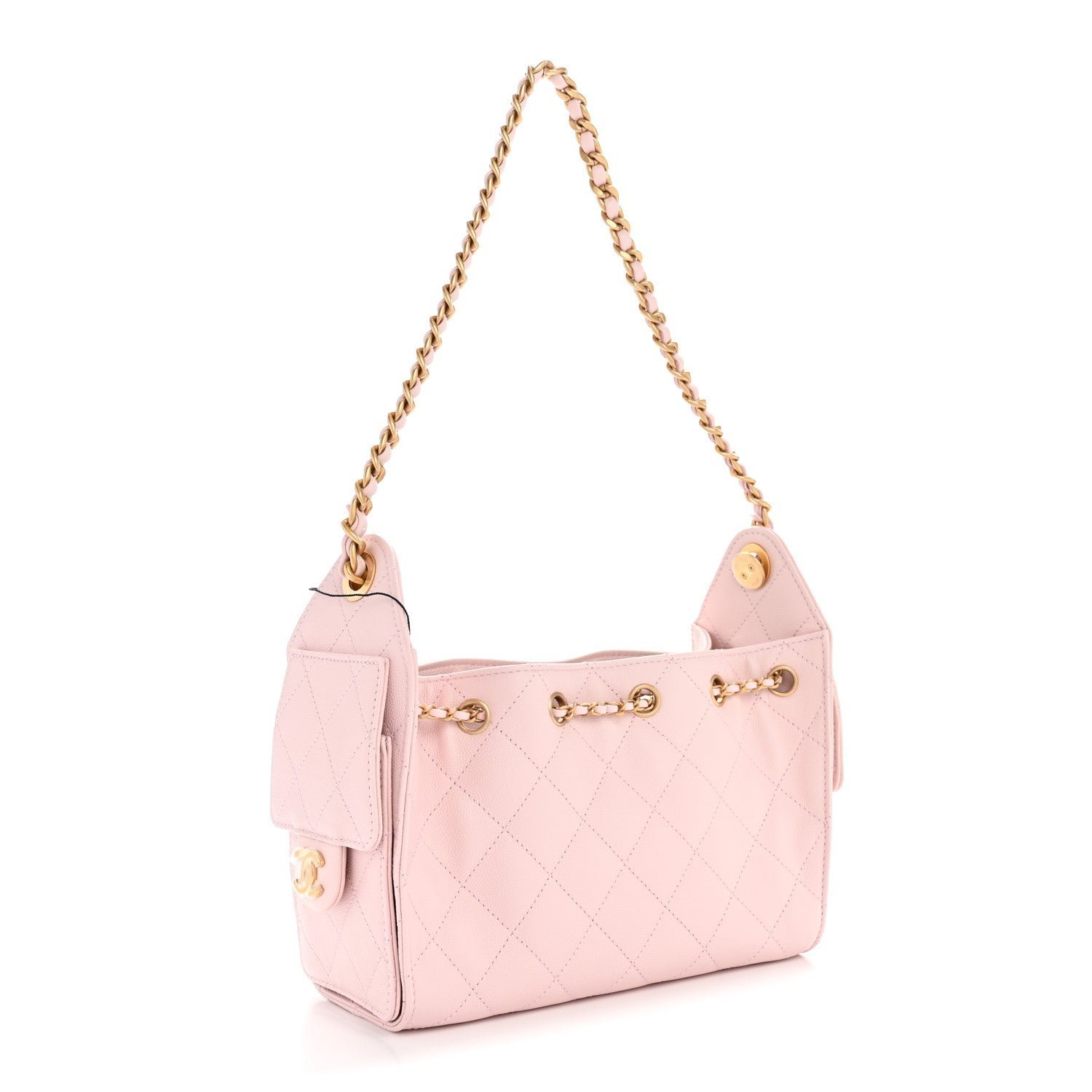 Caviar Quilted Mini Chanel 25 Handbag Light Pink - Image 3