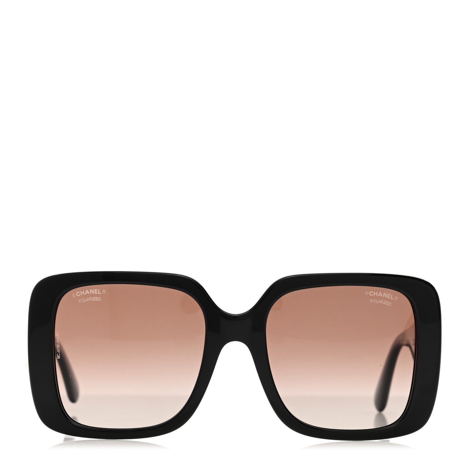 Acetate Metal Polarized Square Sunglasses 5532 Black - Image 2