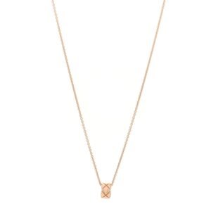 18K Beige Gold Coco Crush Round Pendant Necklace