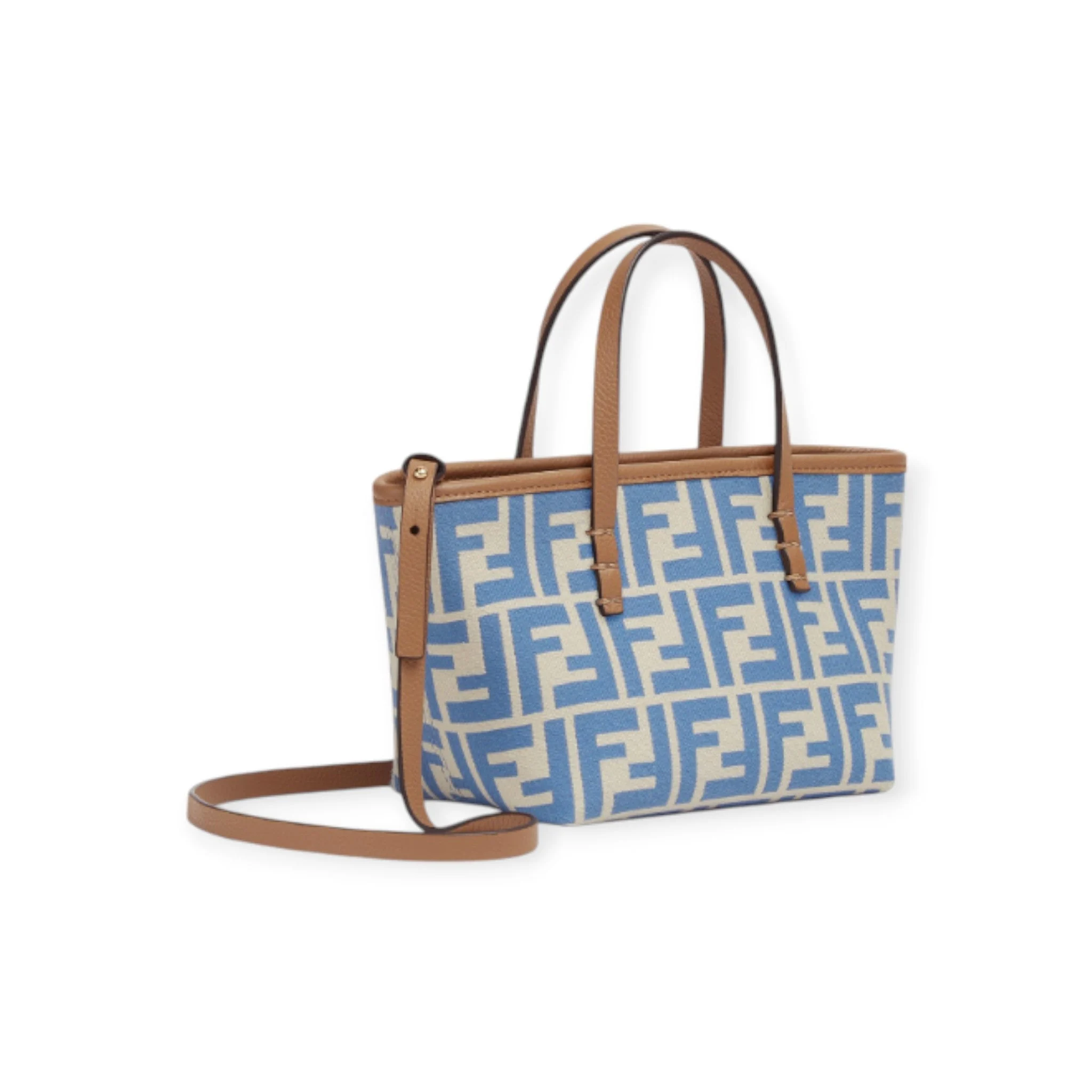 Light Blue Ff Jacquard Mini Bag - Image 2