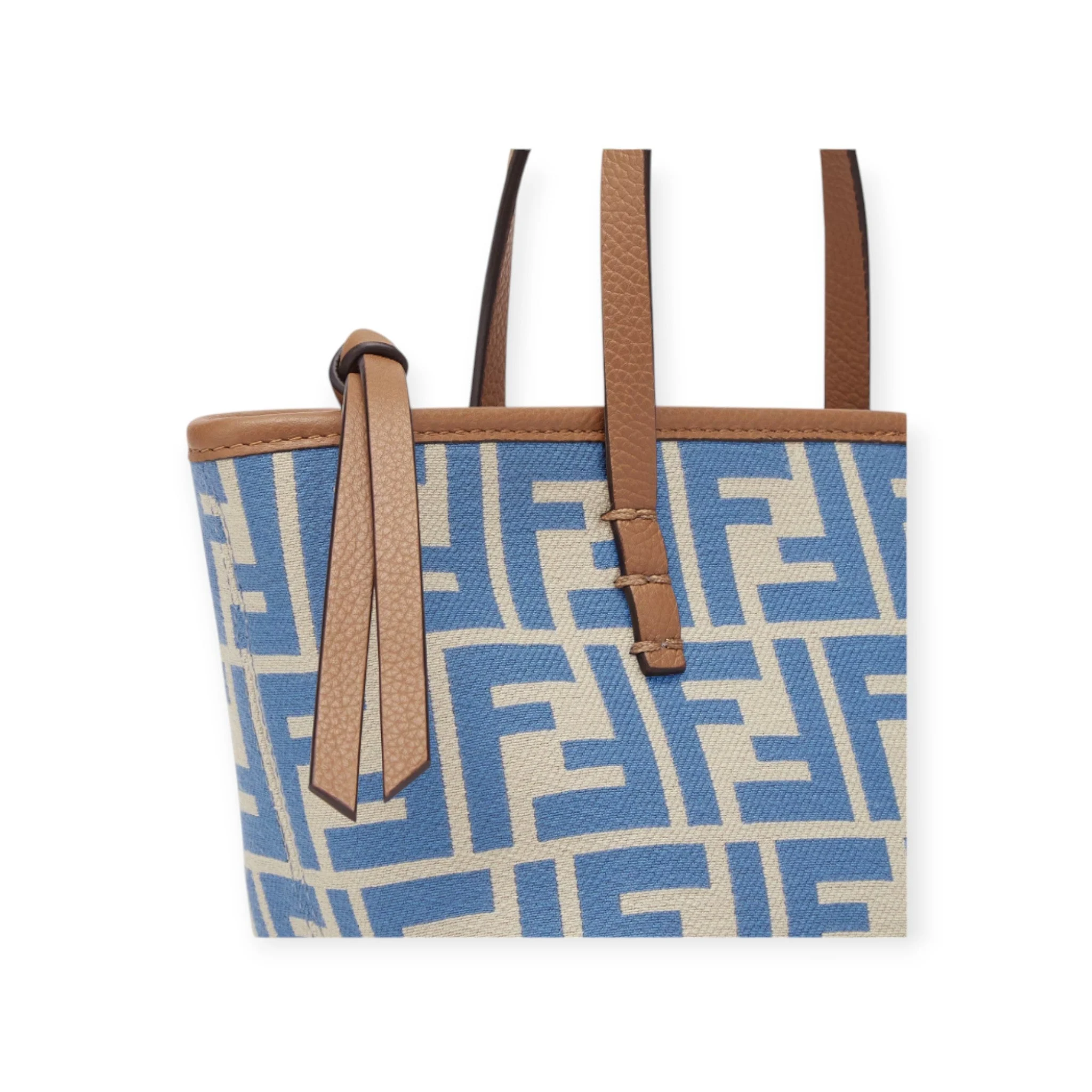 Light Blue Ff Jacquard Mini Bag - Image 3