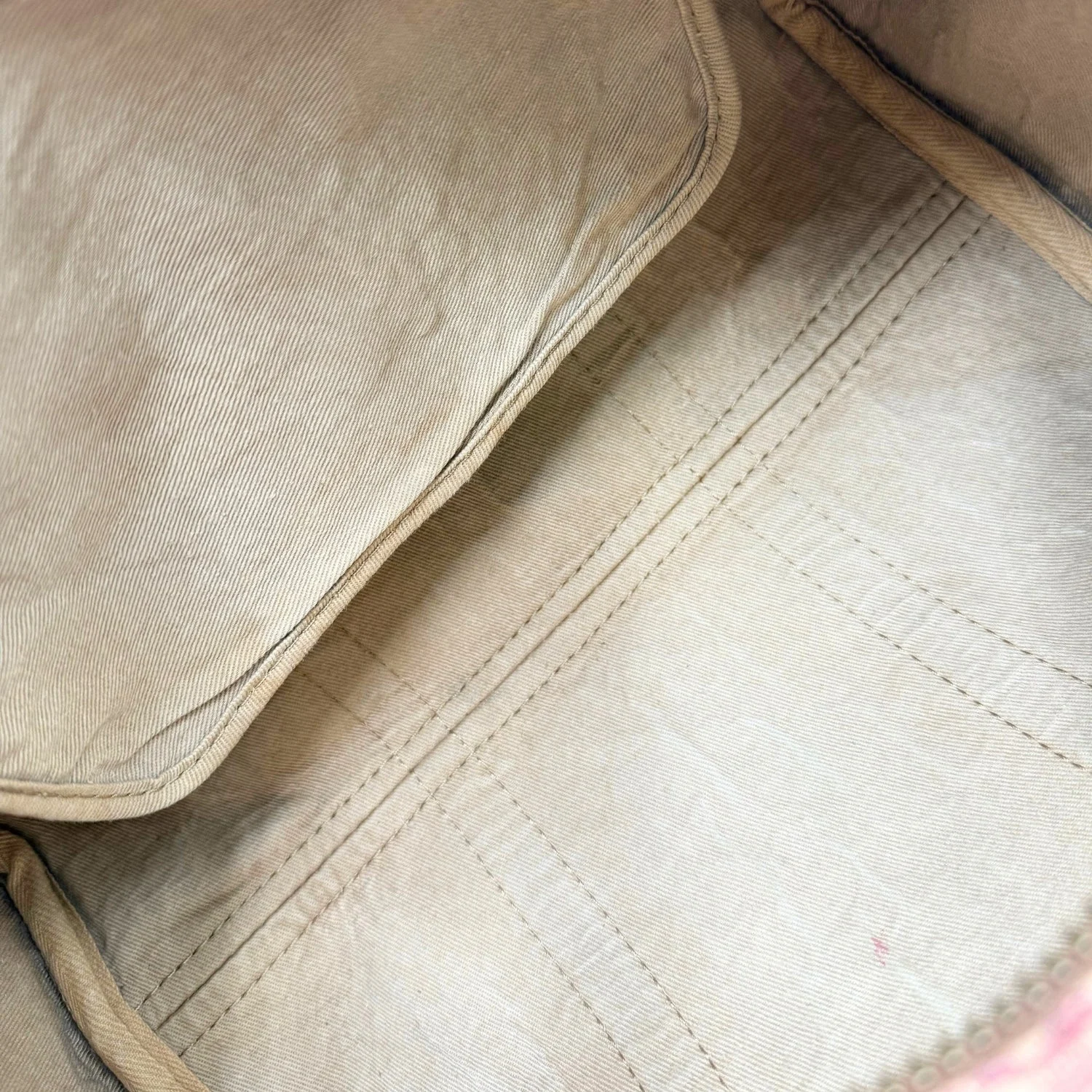 Trotter Boston Bag Burgundy Canvas and Leather Small - Image 8