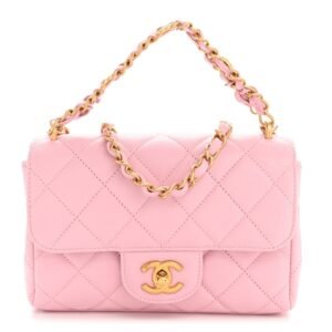 Caviar Quilted Mini Flap Light Pink