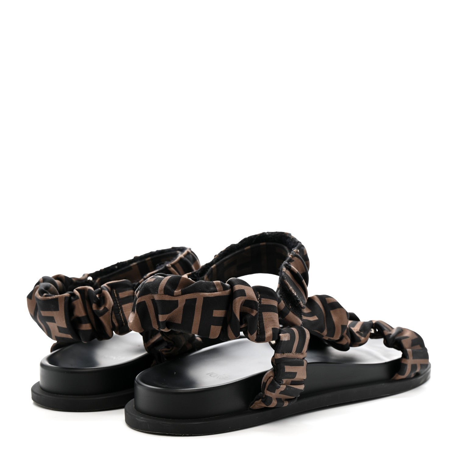 Fendi Feel Brown satin sandals 38 - Image 5