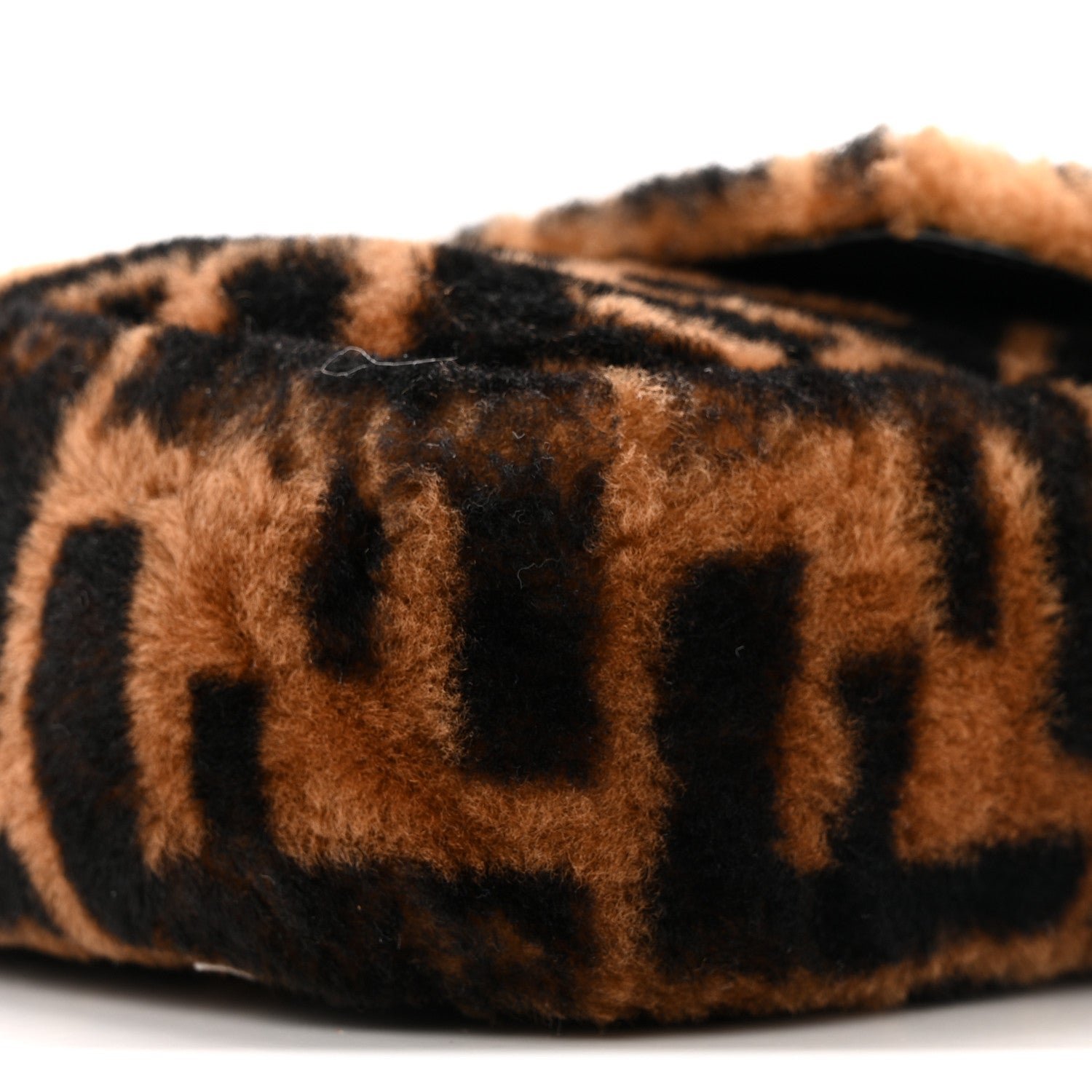 Baguette Tobacco Black Shearling & Leather Bag - Image 9