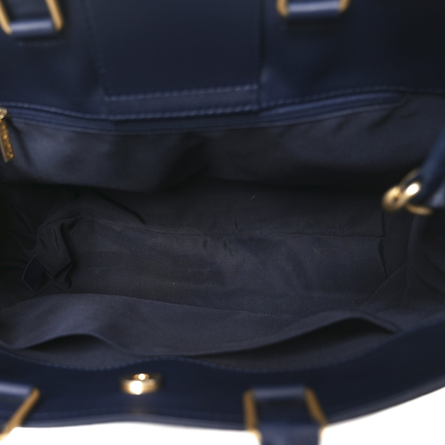 Bullskin Stitched Bi-Color Large Shopping Tote Blue - Image 5