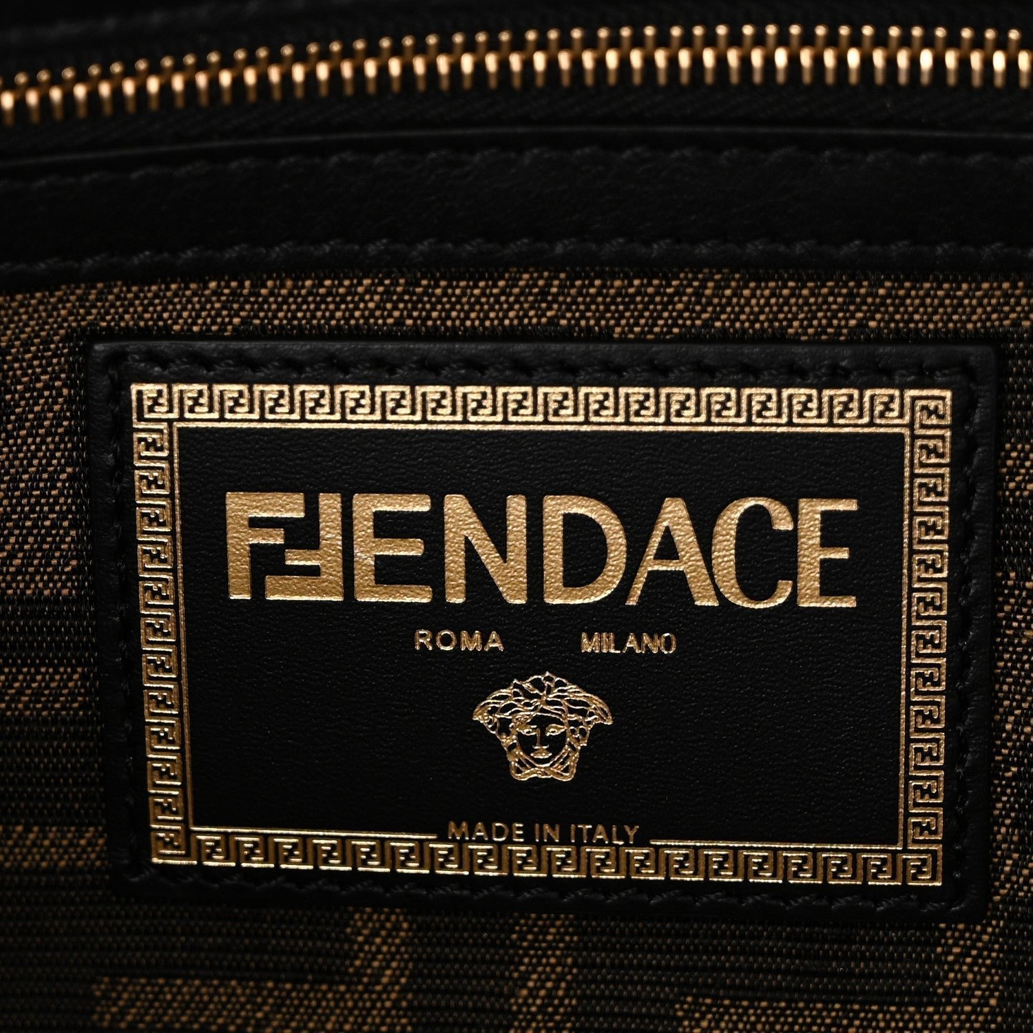 Fendi x Versace Denim Fendace Patchwork Baguette - Image 6