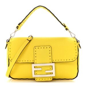 Fendi Cuoio Roma Sellerissima Nappa Sintetica Tape Stitch Mini Baguette