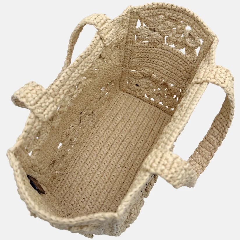 Book Tote Small Natural Raffia - Image 9