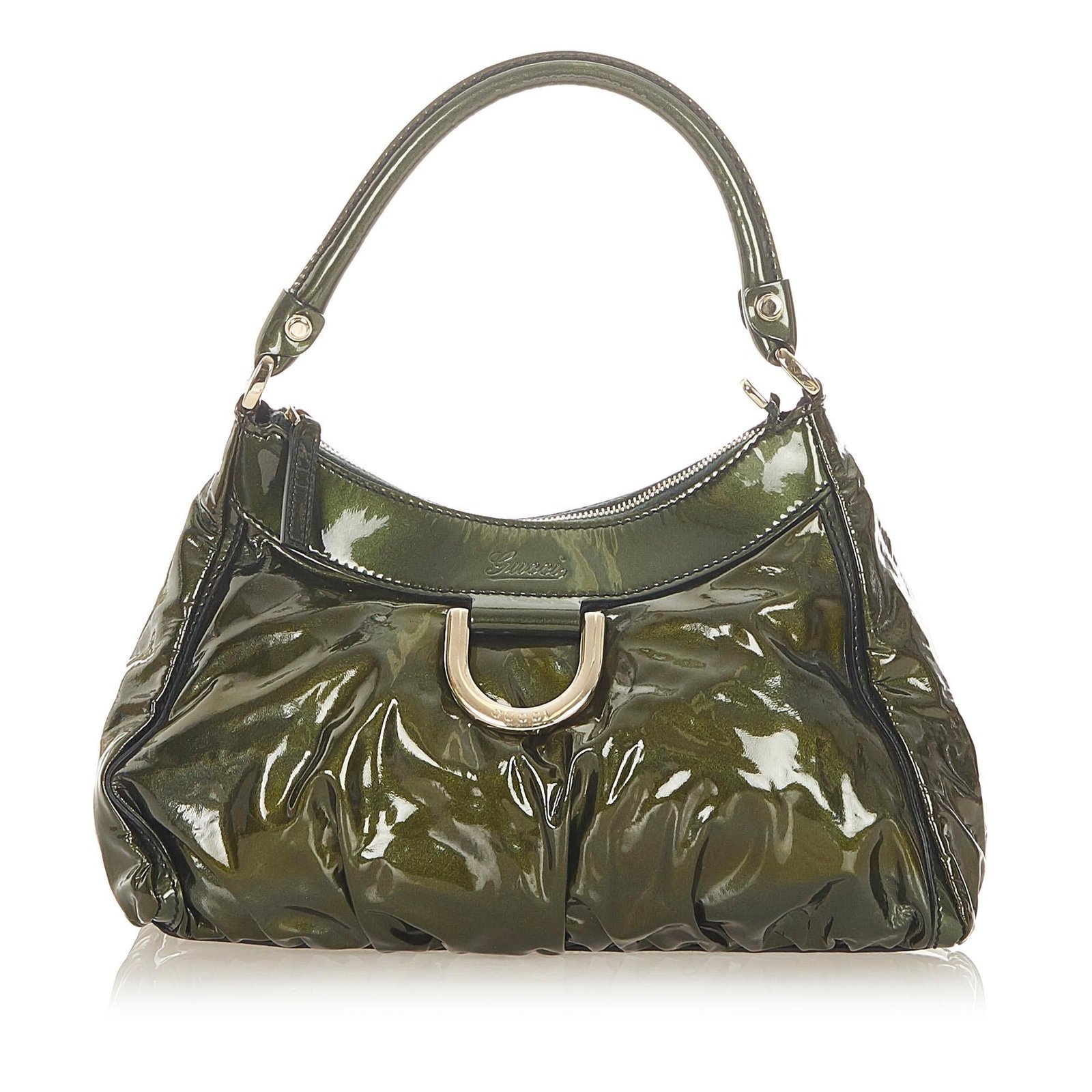 Gucci Abbey D-Ring Patent Leather Shoulder Bag