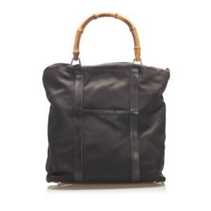 Gucci Bamboo Canvas Handbag