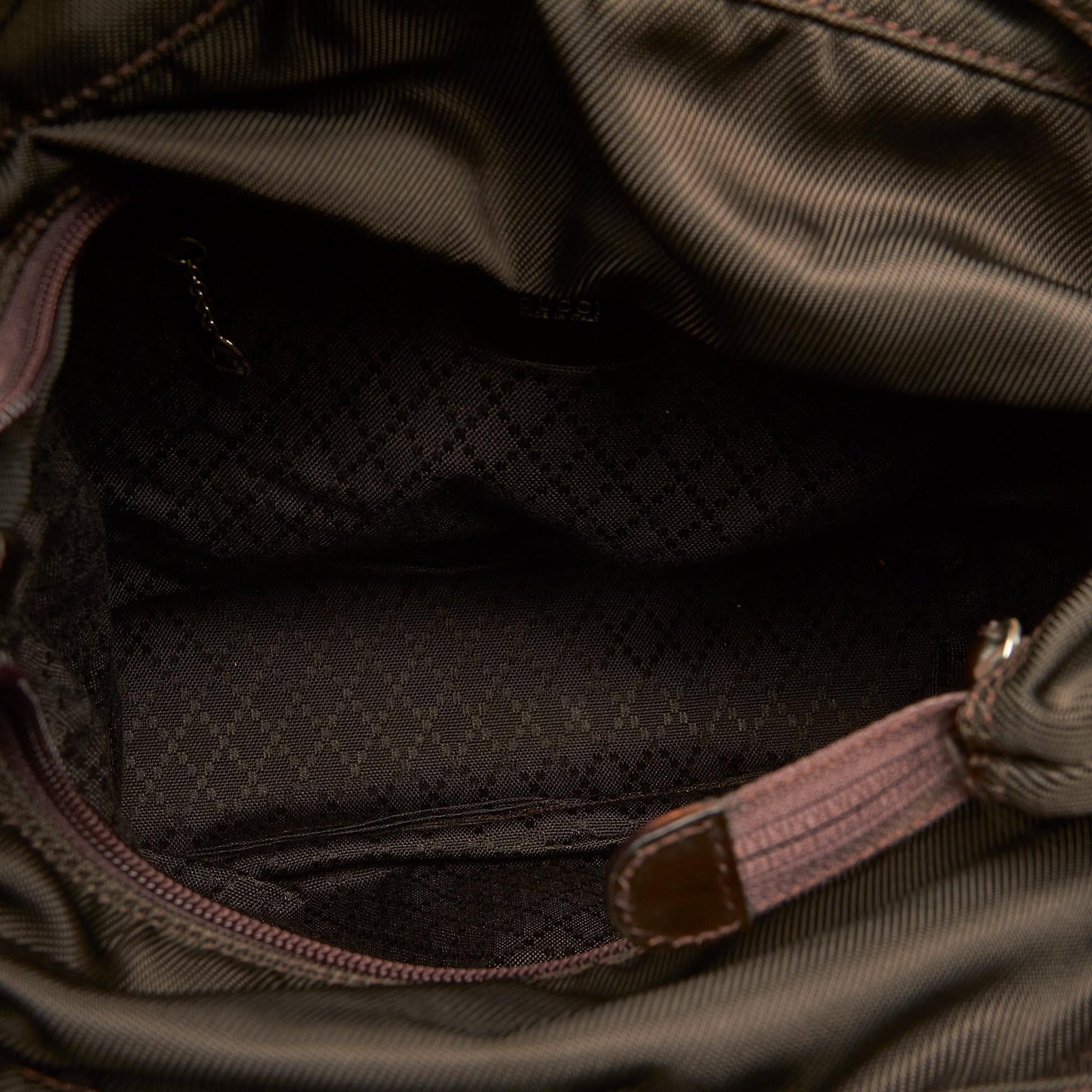 Gucci Bamboo Canvas Handbag - Image 6