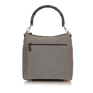 Gucci Bamboo Canvas Handbag