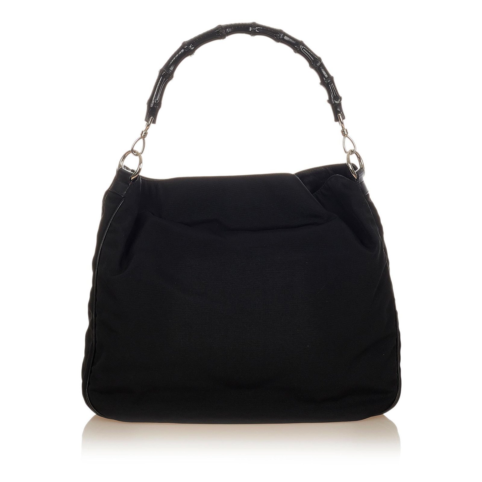 Gucci Bamboo Canvas Satchel - Image 3