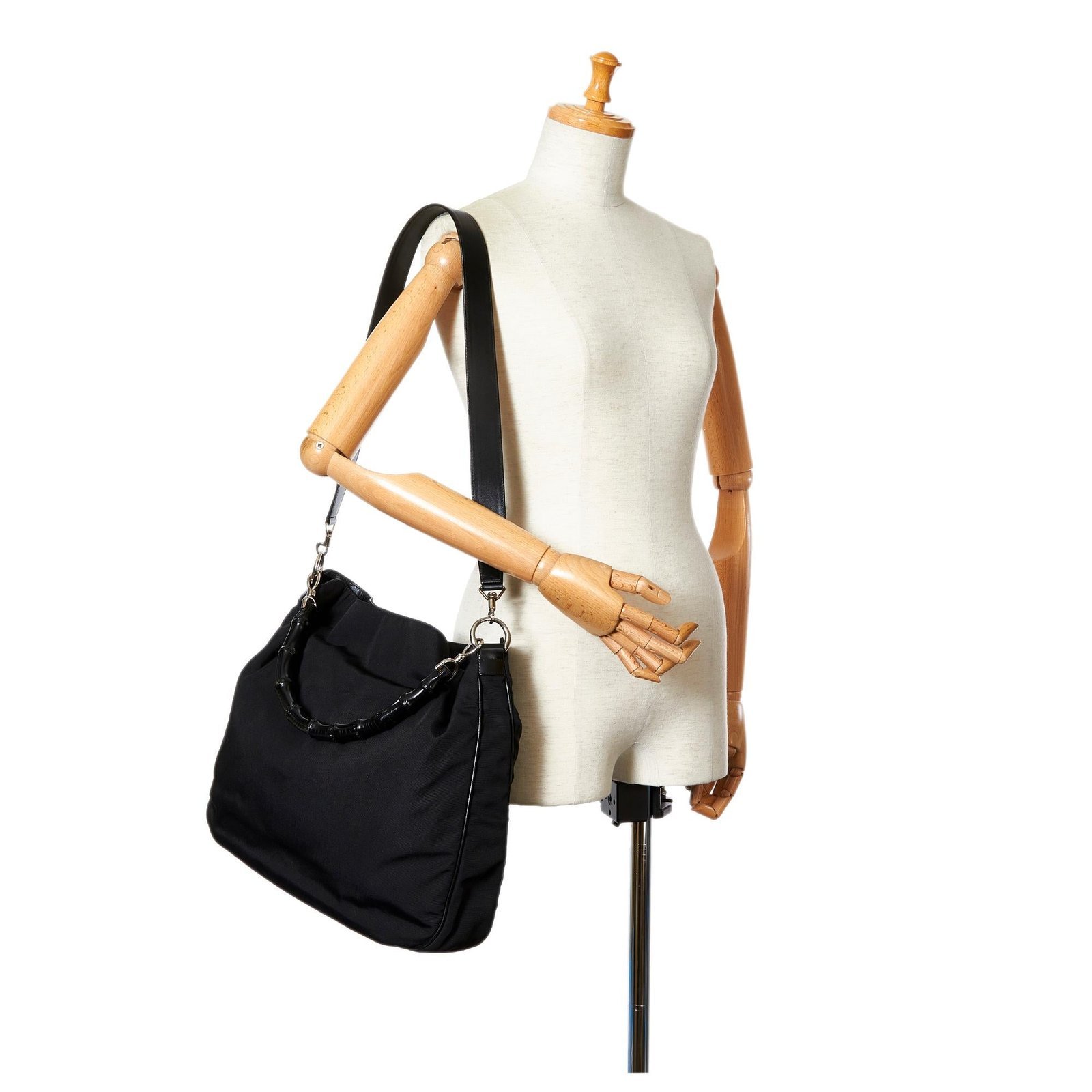 Gucci Bamboo Canvas Satchel - Image 10