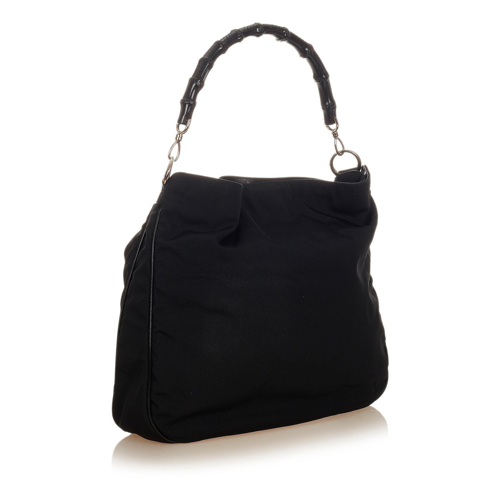 Gucci Bamboo Canvas Satchel - Image 2