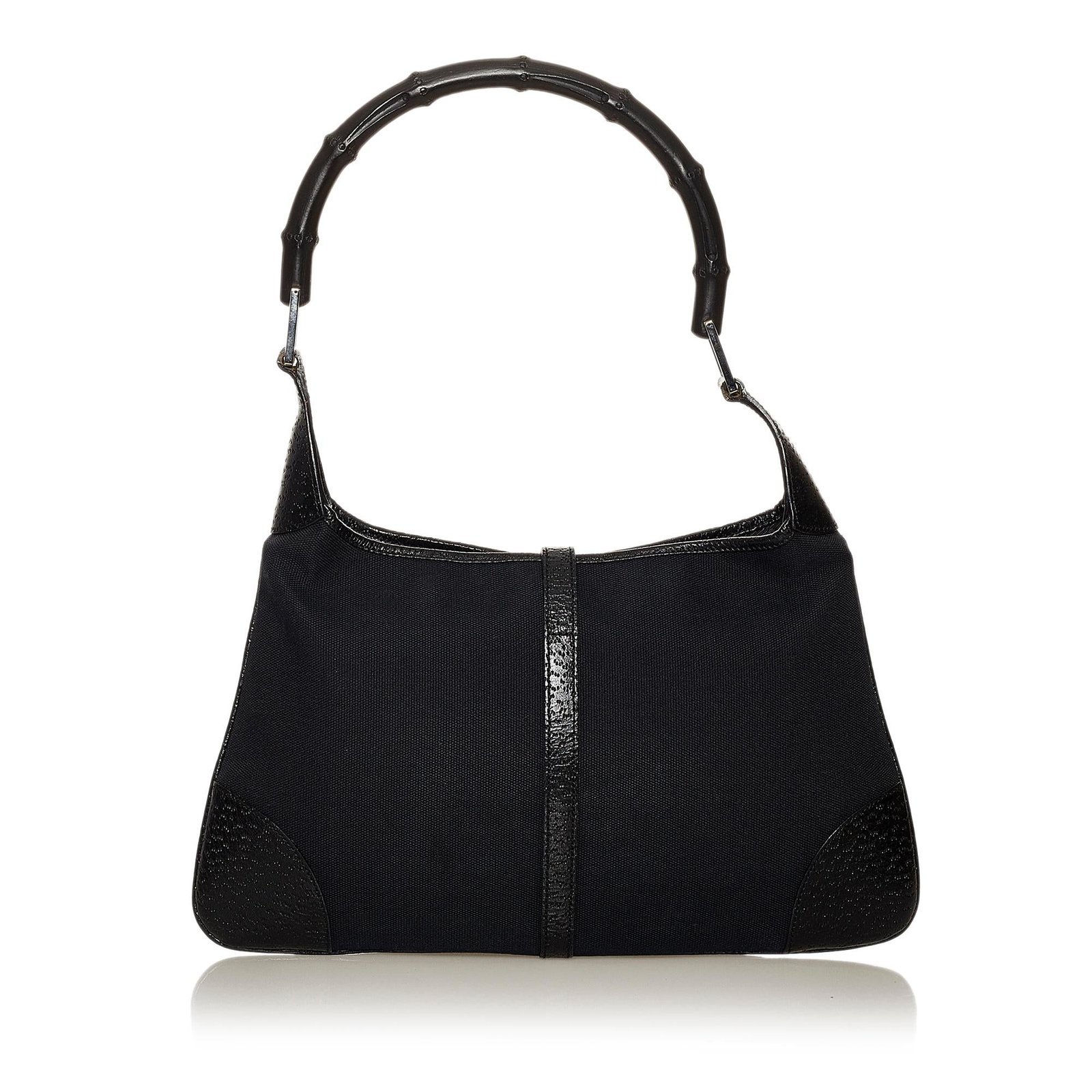 Gucci Bamboo Jackie Canvas Handbag - Image 3