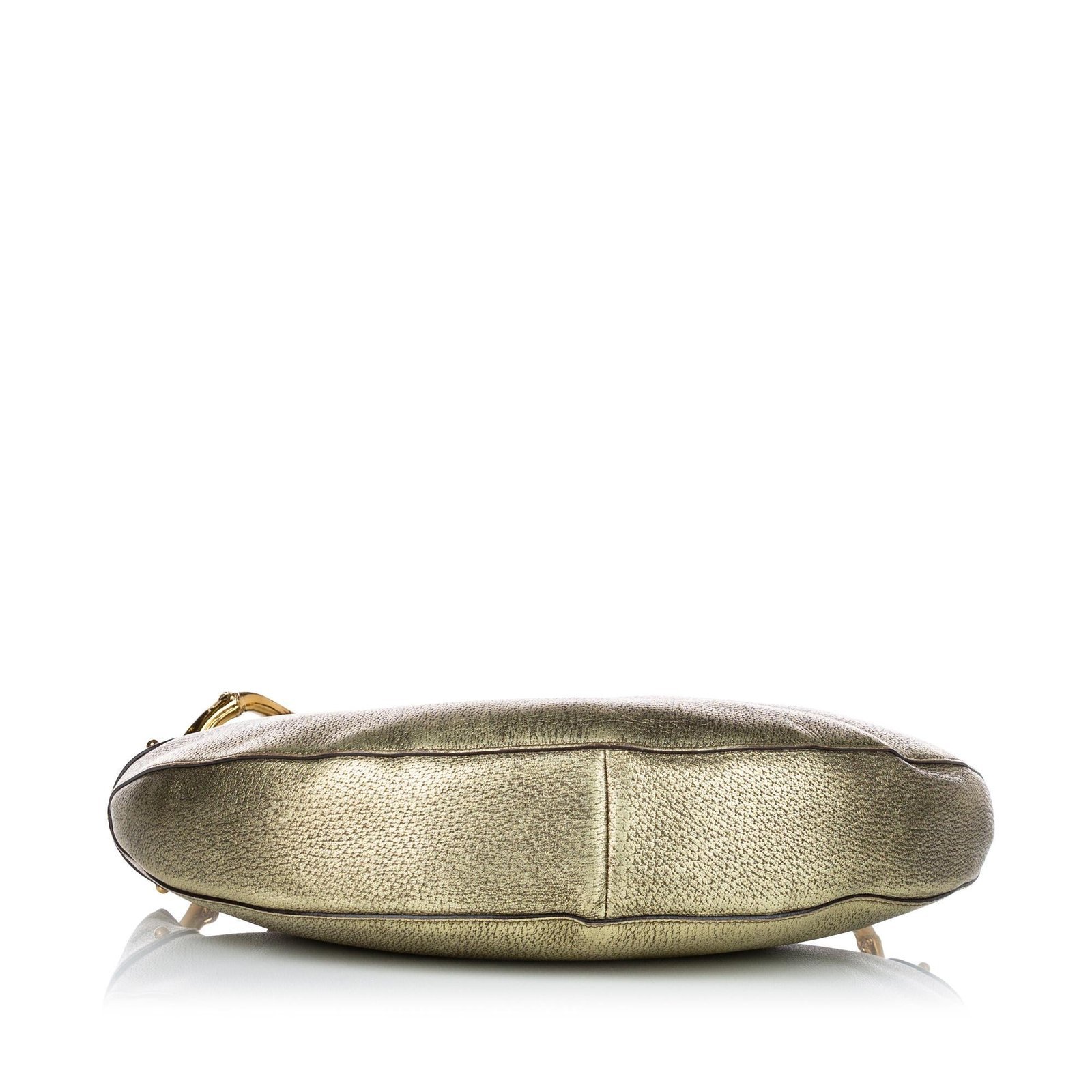 Gucci Bamboo Ring Leather Hobo Bag - Image 4