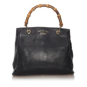 Gucci Bamboo Shopper Leather Handbag