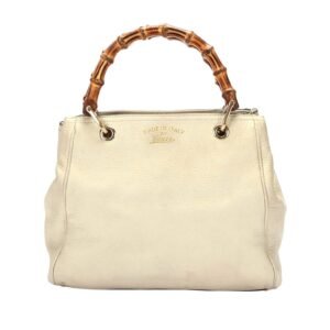 Gucci Bamboo Shopper Leather Satchel