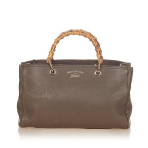 Gucci Bamboo Shopper Leather Satchel