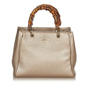 Gucci Bamboo Shopper Leather Satchel