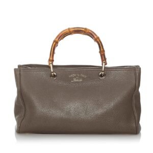 Gucci Bamboo Shopper Leather Satchel