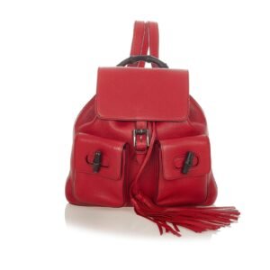 Gucci Bamboo Tassel Leather Backpack