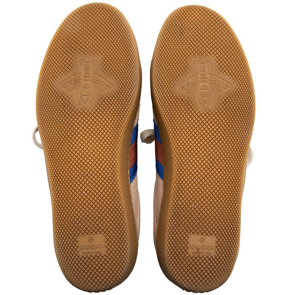 Gucci Calfskin Retro Web Low Top Sneakers - Size 8.5 / 38.5 - Image 5