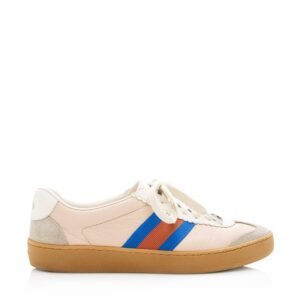 Gucci Calfskin Retro Web Low Top Sneakers - Size 8.5 / 38.5