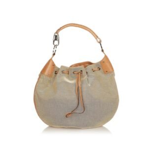 Gucci Canvas Drawstring Hobo Bag