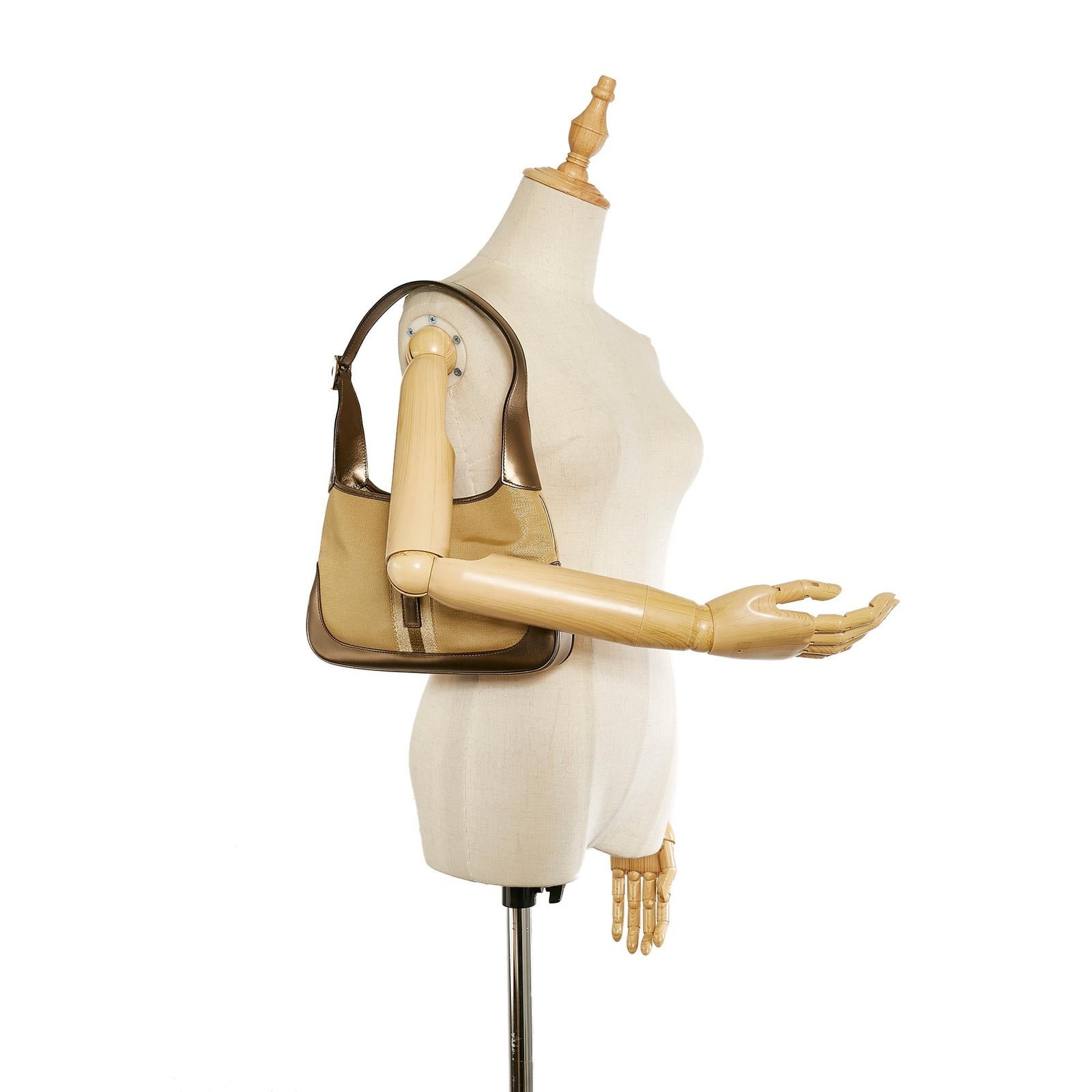 Gucci Canvas Jackie Shoulder Bag - Image 5