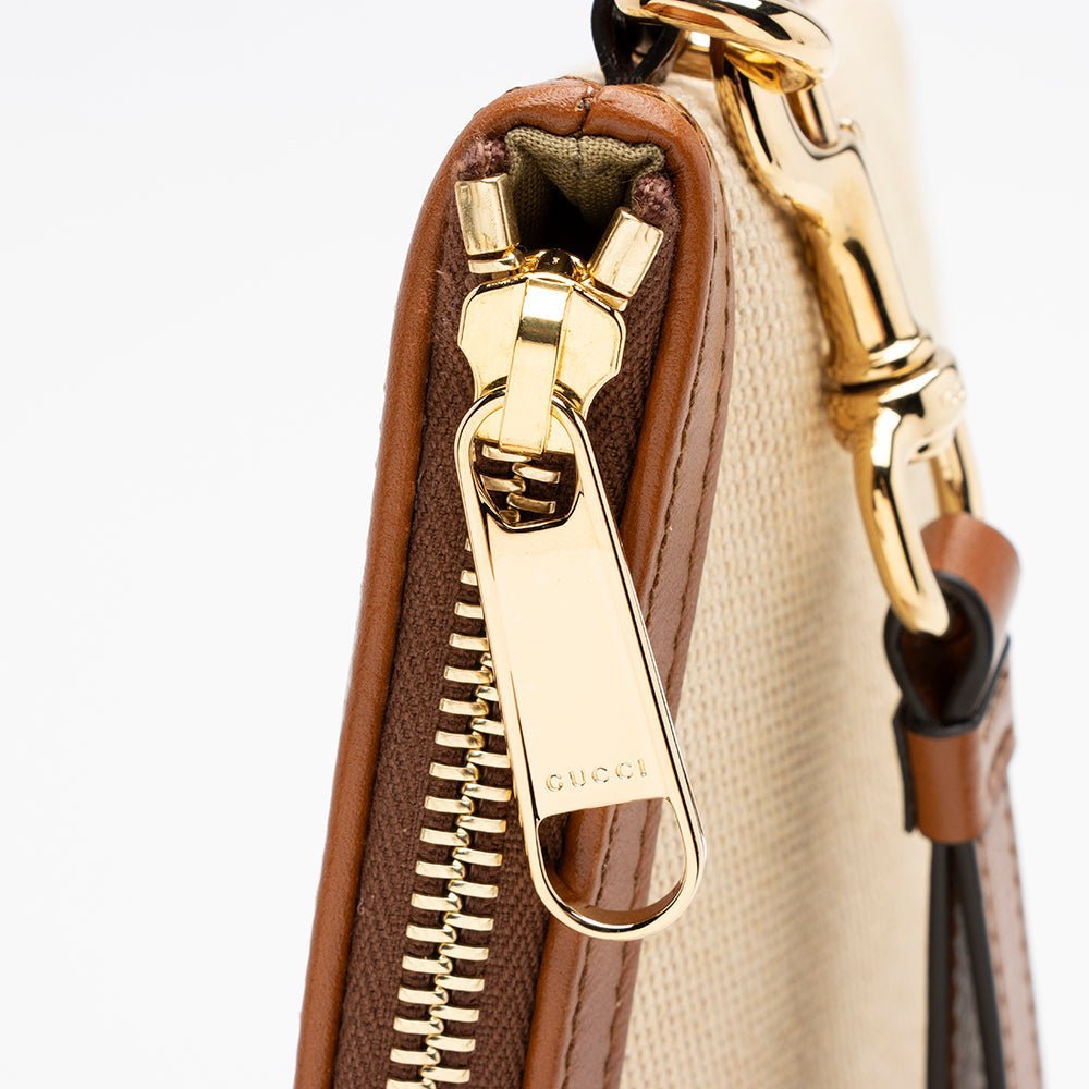 Gucci Canvas Vintage Web Wristlet - Image 8