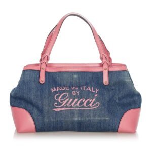 Gucci Craft Denim Tote Bag
