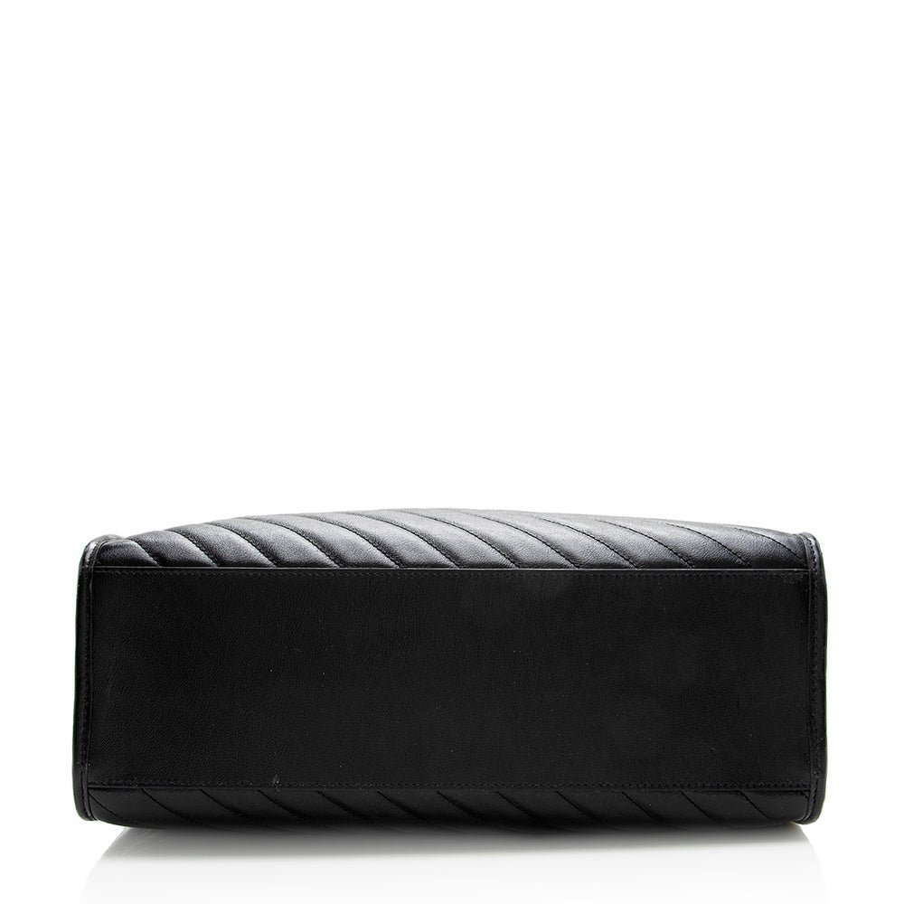 Gucci Diagonal Matelasse Leather GG Marmont Tote - Image 4