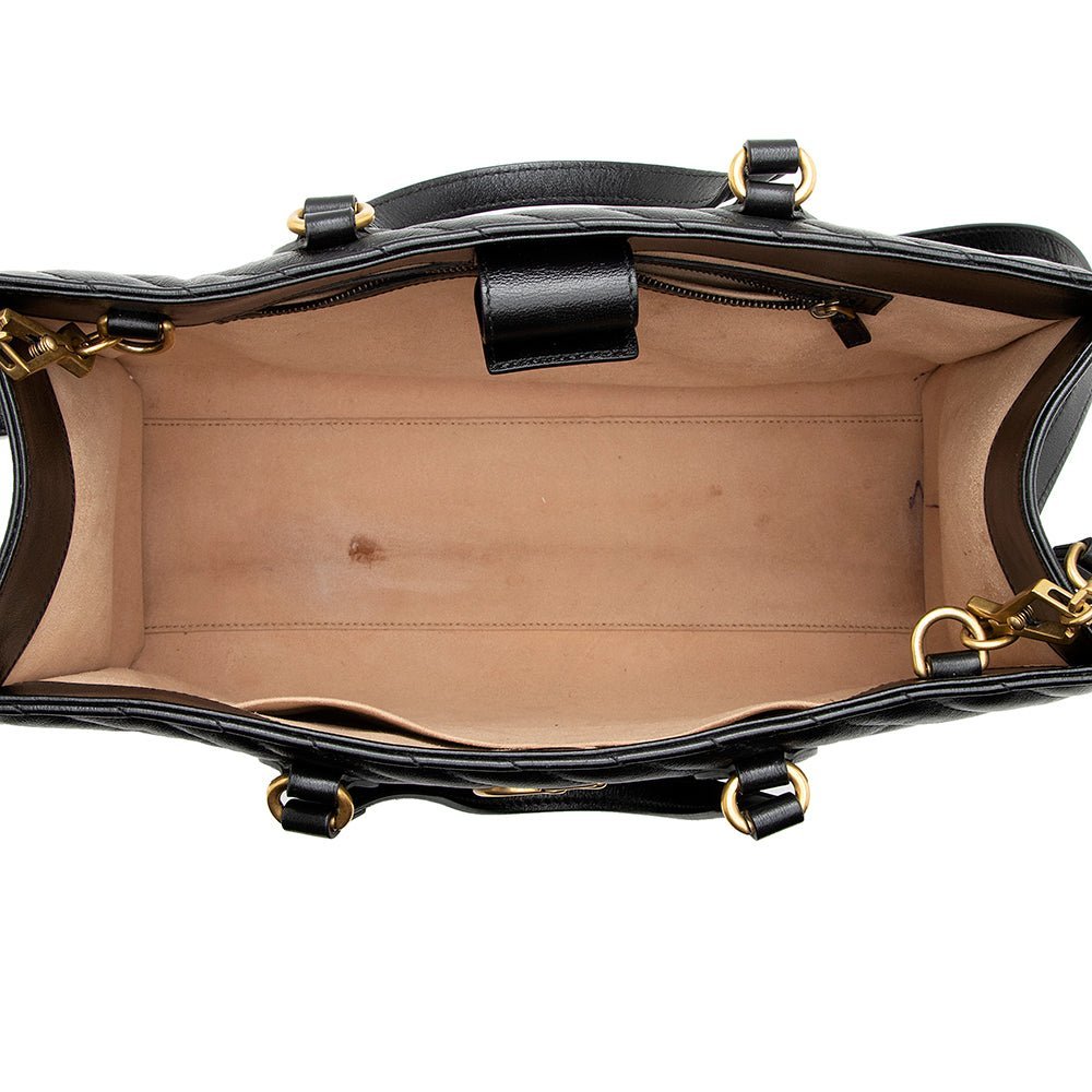 Gucci Diagonal Matelasse Leather GG Marmont Tote - Image 7