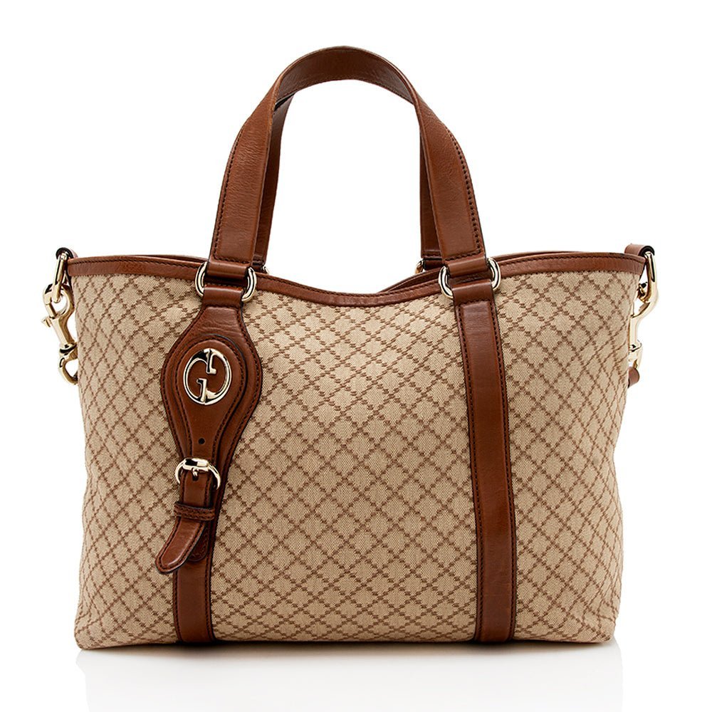 Gucci Diamante Canvas Village Tote - Image 3