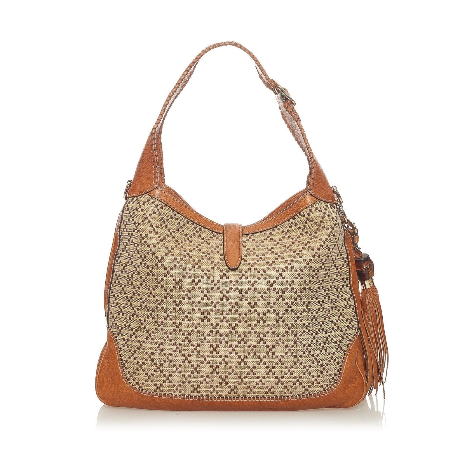 Gucci Diamante New Jackie Tassel Canvas Tote Bag - Image 3
