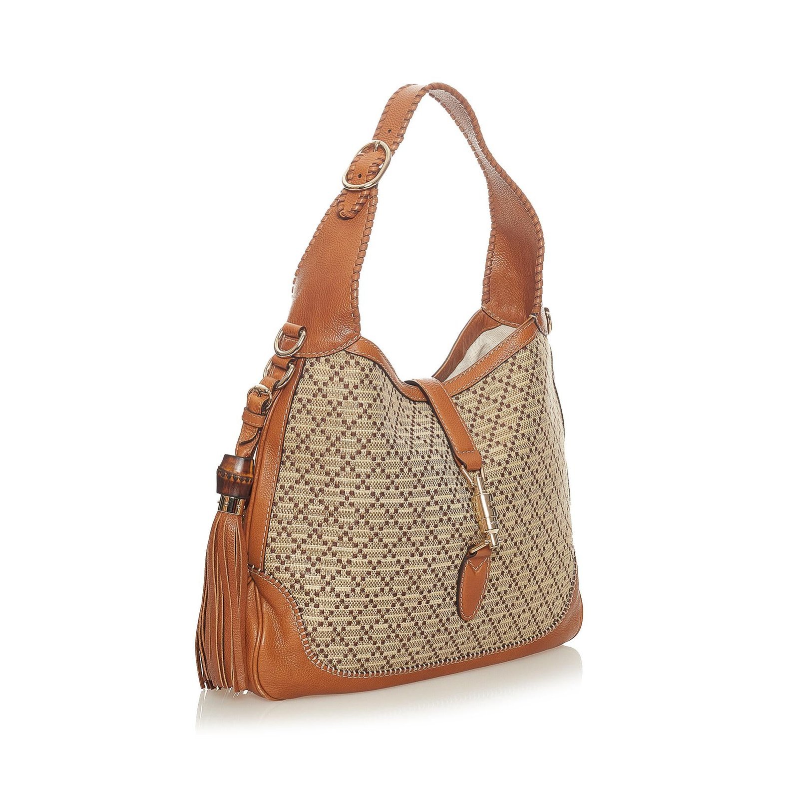 Gucci Diamante New Jackie Tassel Canvas Tote Bag - Image 2