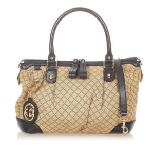 Gucci Diamante Sukey Canvas Satchel