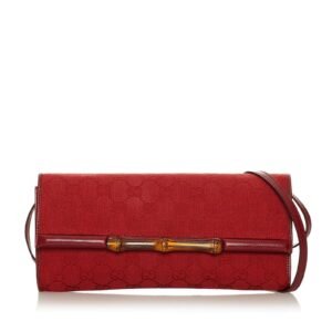 Gucci GG Canvas Bamboo Bar Crossbody Bag
